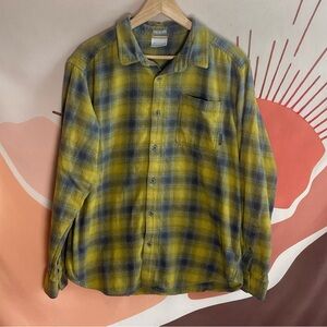 Columbia Button Down Shirt Men's Large Plaid LS Regular Fit Pocket‎